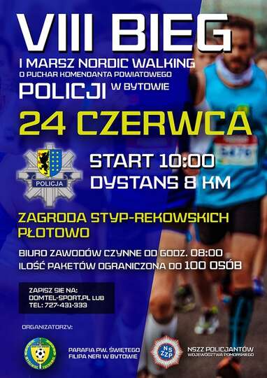 VIII Bieg i Marsz Nordic Walking o Puchar Komendanta Powiatowego Policji w Bytowie