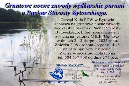 Zawody wędkarskie o Puchar Starosty Bytowskiego